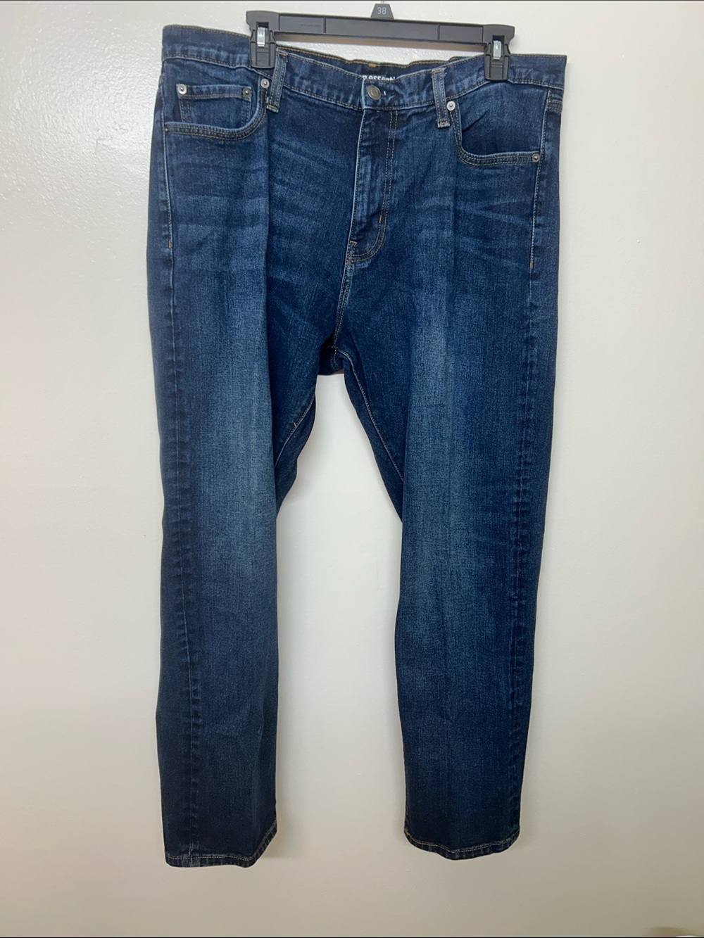 Slim Straight Men's Jeans in Dark Blue Wash